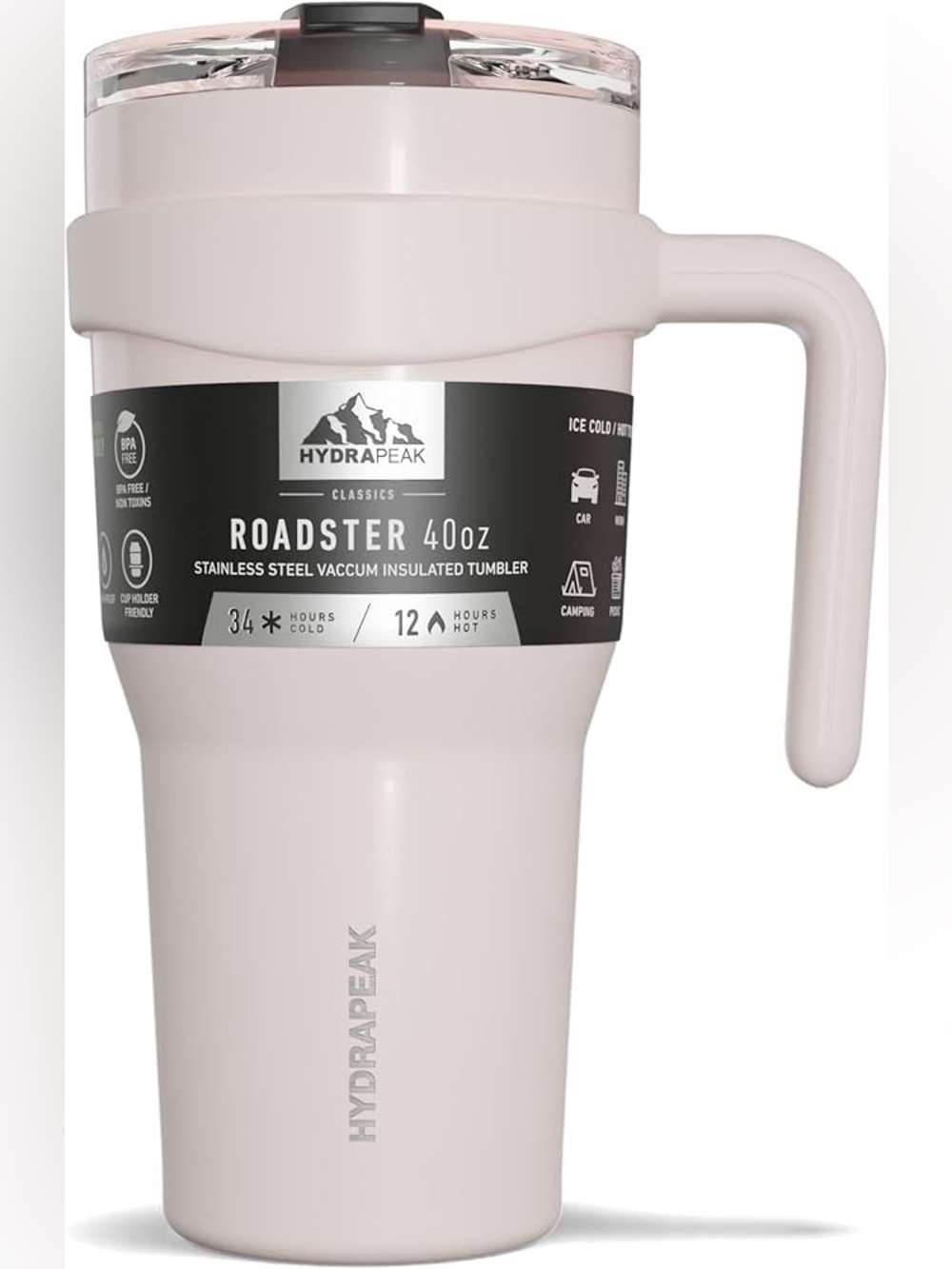 Hydrapeak Roadster 40oz Stainless Steel Insulated Water Bottle Modern Cream